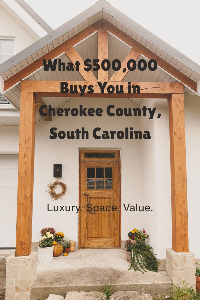 Front porch of a modern home in Cherokee County, SC, showcasing luxury features and Southern charm.